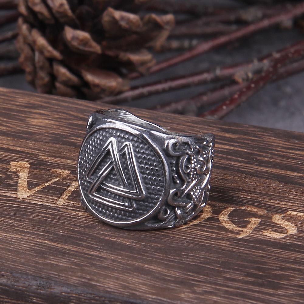 VALKNUT ORNAMENT RING - STAINLESS STEEL - Forged in Valhalla
