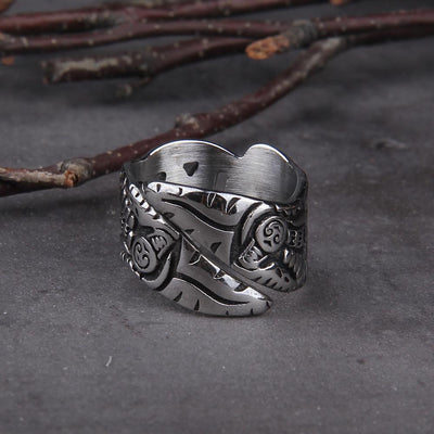 GEKI AND FREKI WOLF RING - STAINLESS STEEL - Forged in Valhalla