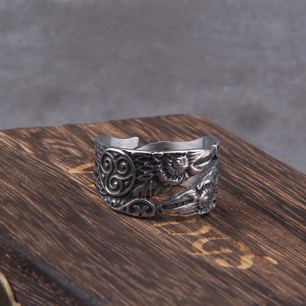 HUGIN AND MUNIN RAVEN RING - STAINLESS STEEL - Forged in Valhalla