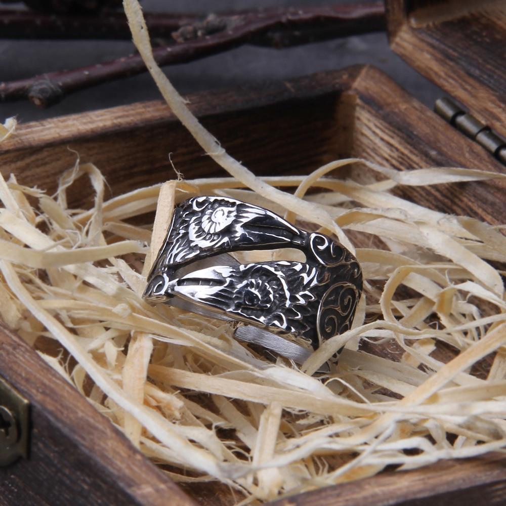 HUGIN AND MUNIN RAVEN RING - STAINLESS STEEL - Forged in Valhalla