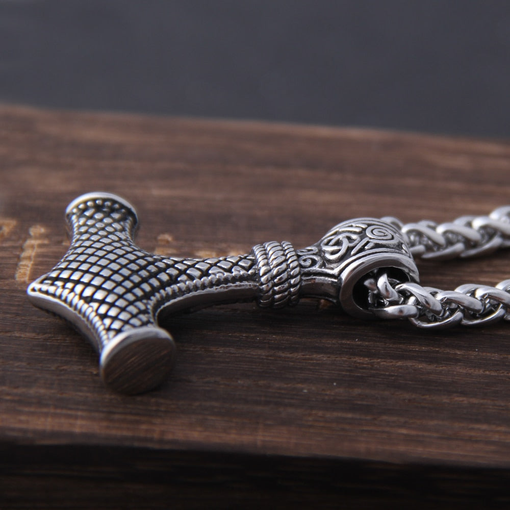 THORS HAMMER -  THUNDER & LIGHTNING- STAINLESS STEEL - Forged in Valhalla