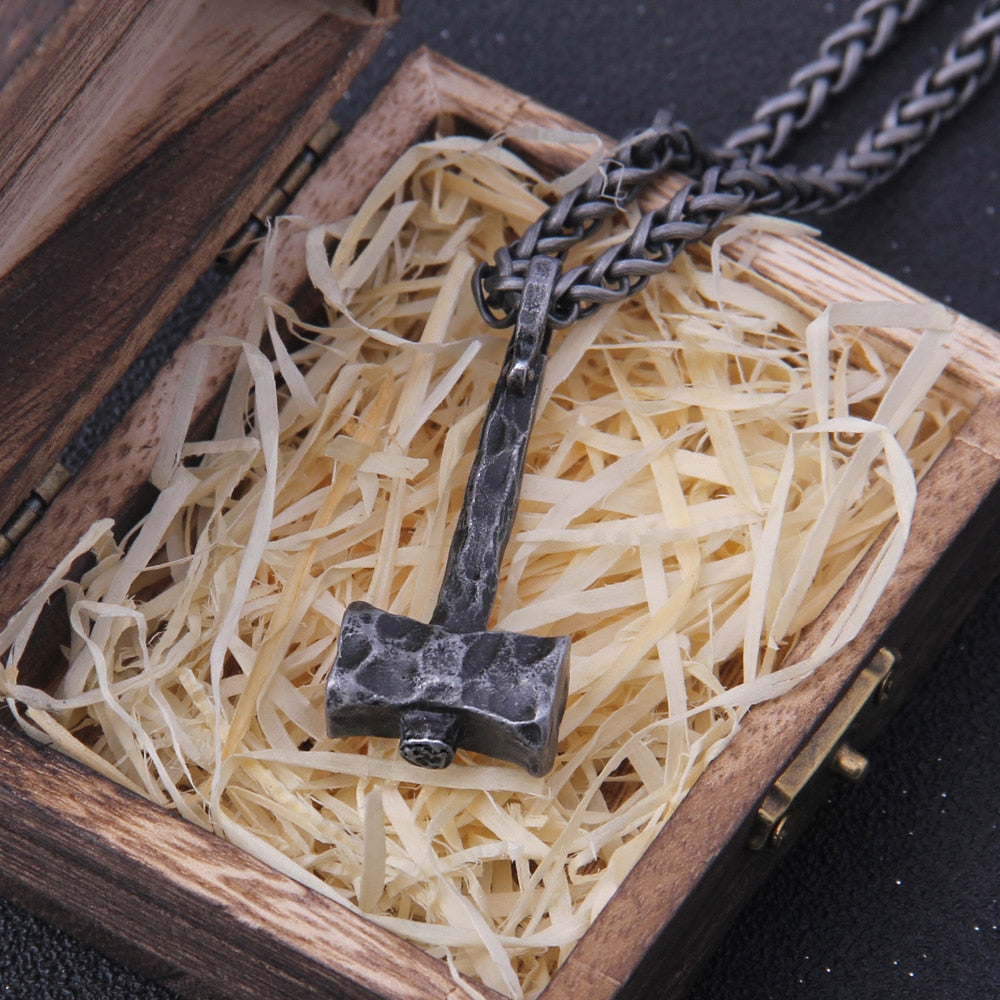 MODERN THORS HAMMER (Mjölnir) WITH STAINLESS STEEL CHAIN - Forged in Valhalla