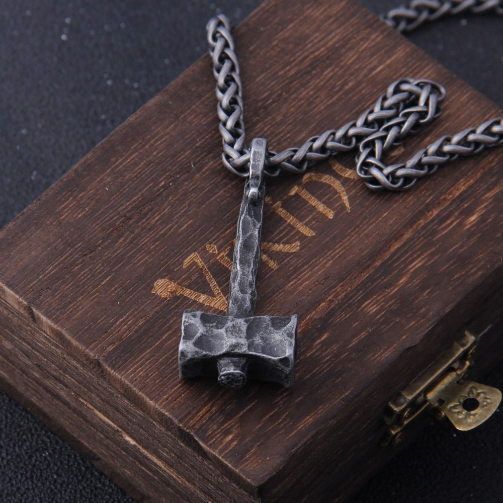 MODERN THORS HAMMER (Mjölnir) WITH STAINLESS STEEL CHAIN - Forged in Valhalla