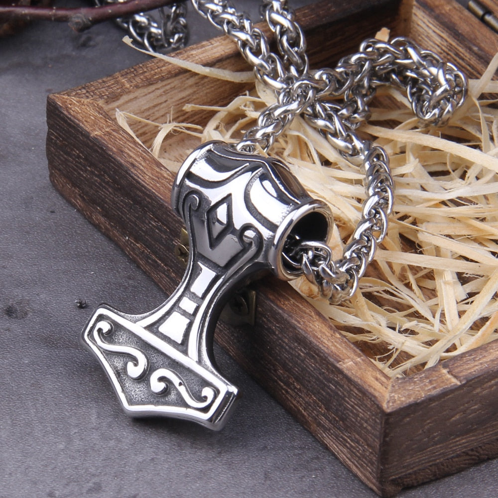 CLASSIC MJOLNIR PENDANT- STAINLESS STEEL - Forged in Valhalla