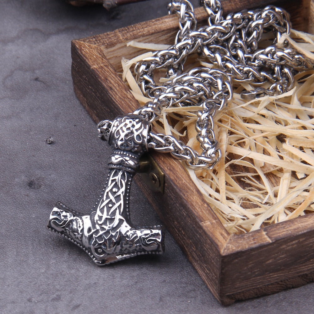 MJÖLNIR - NORSE SYMBOL OF THUNDER & LIGHTNING- STAINLESS STEEL - Forged in Valhalla