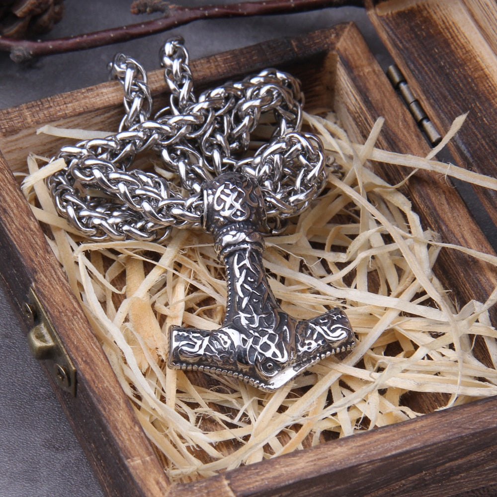 MJÖLNIR - NORSE SYMBOL OF THUNDER & LIGHTNING- STAINLESS STEEL - Forged in Valhalla