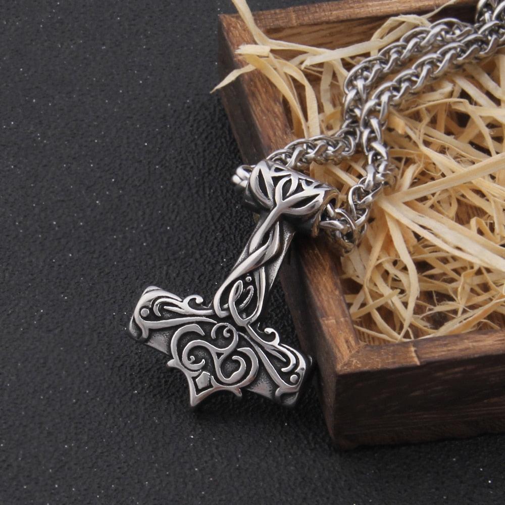 MIXED GOLD MJOLNIR, THORS HAMMER- STAINLESS STEEL - Forged in Valhalla