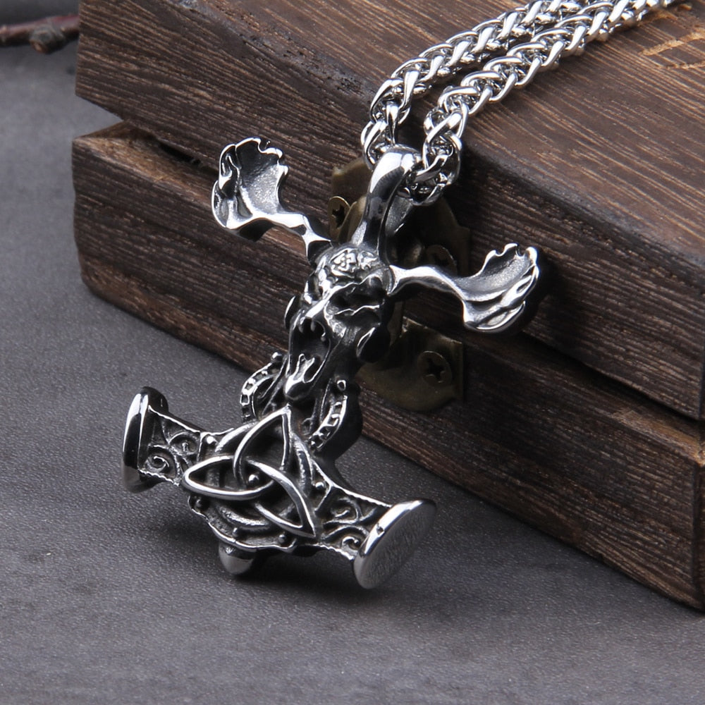 Eikþyrnir SKULL CHAIN- STAINLESS STEEL - Forged in Valhalla