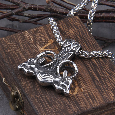 THORS GOATS RUNIC MJOLNIR- STAINLESS STEEL - Forged in Valhalla