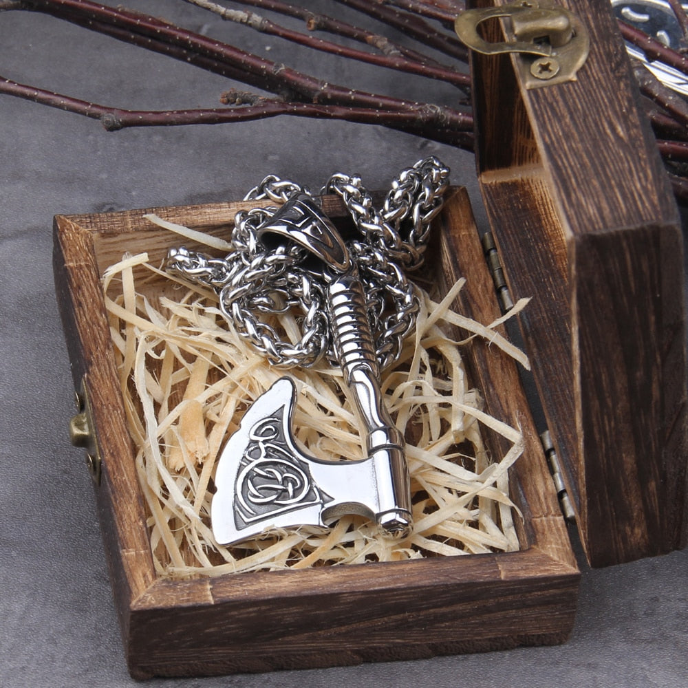 VIKING WARRIORS AXE PENDANT- STAINLESS STEEL