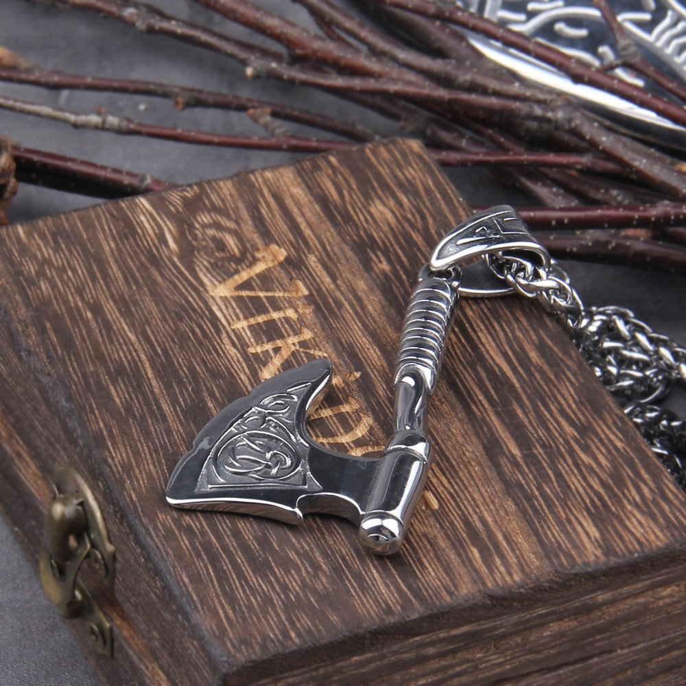 VIKING WARRIORS AXE PENDANT- STAINLESS STEEL