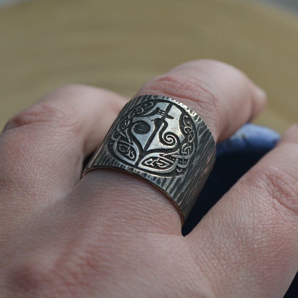 GODDESS OF DEATH HEL RING- STAINLESS STEEL - Forged in Valhalla