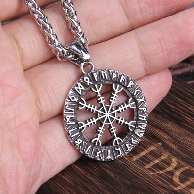 RUNIC HELM OF AWE PROTECTION AMULET- STAINLESS STEEL - Forged in Valhalla
