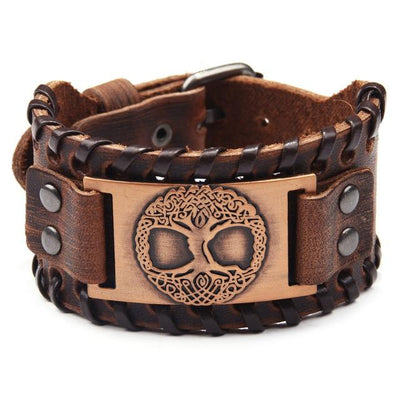 TREE OF LIFE LEATHER WRAP BRACELET - Forged in Valhalla