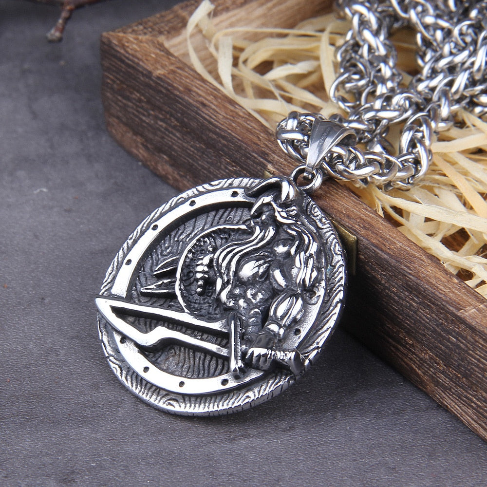 BATTLE READY ODIN PENDANT- STAINLESS STEEL - Forged in Valhalla