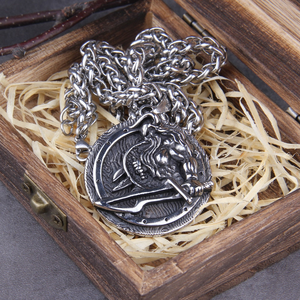 BATTLE READY ODIN PENDANT- STAINLESS STEEL - Forged in Valhalla