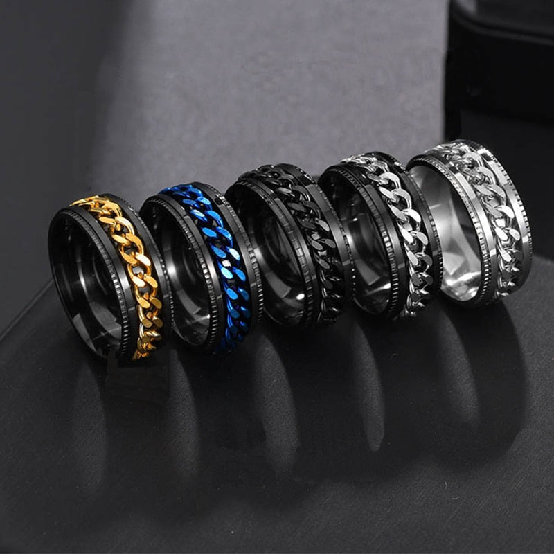 IRON CHAINED RING STAINLESS STEEL VARIETY