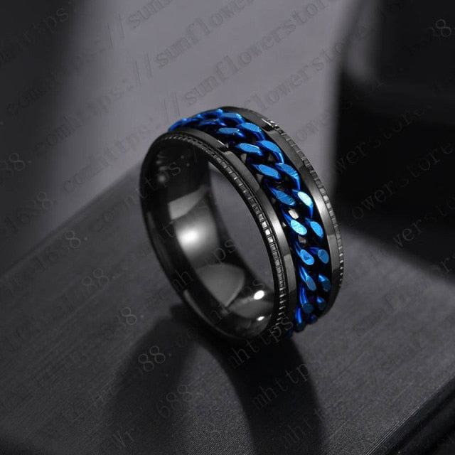 IRON CHAINED RING STAINLESS STEEL VARIETY