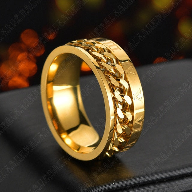 IRON CHAINED RING STAINLESS STEEL VARIETY