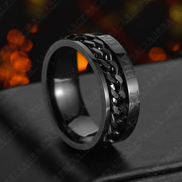 IRON CHAINED RING STAINLESS STEEL VARIETY