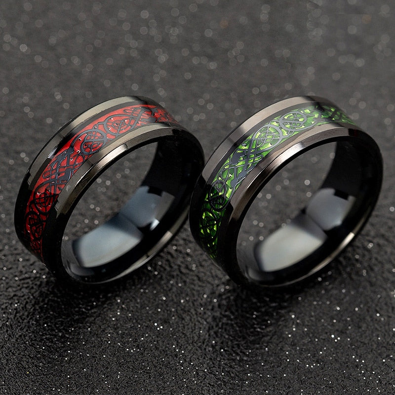 Double Collection Dragon Ring- Stainless Steel