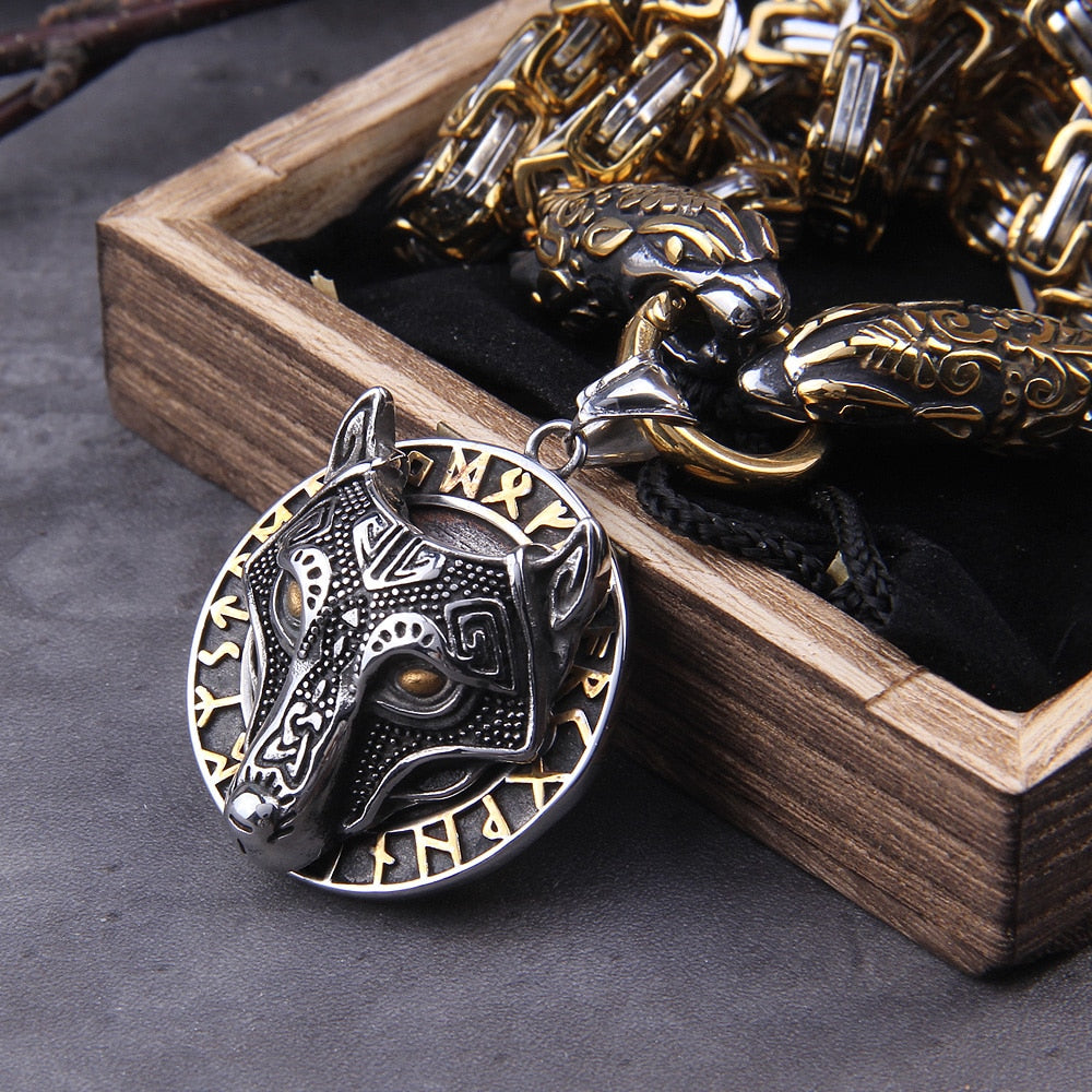 FENRIR BRINGER OF RAGNAROK PENDANT - STAINLESS STEEL