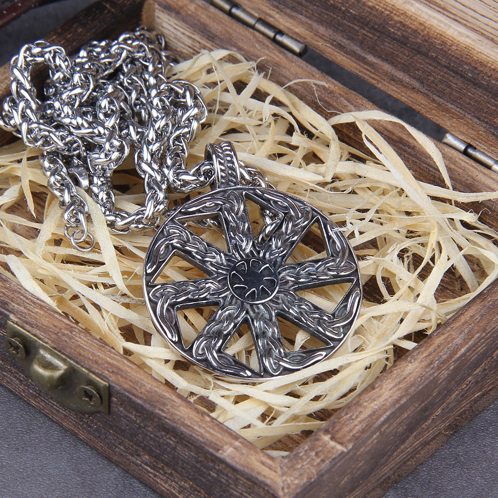 SLAVIC KOLOVRAT SYMBOL PENDANT- STAINLESS STEEL - Forged in Valhalla