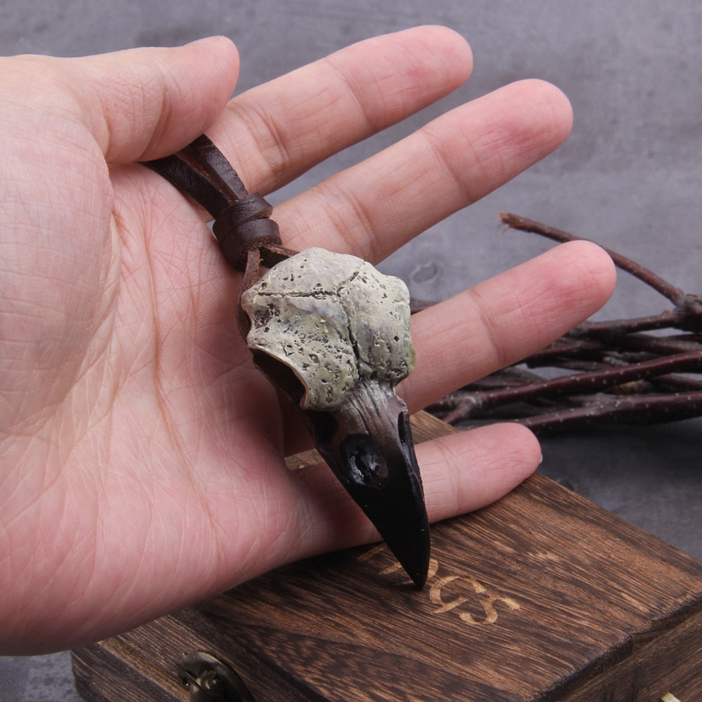 VIKINGS - RAVEN SKULL PENDANT - Forged in Valhalla