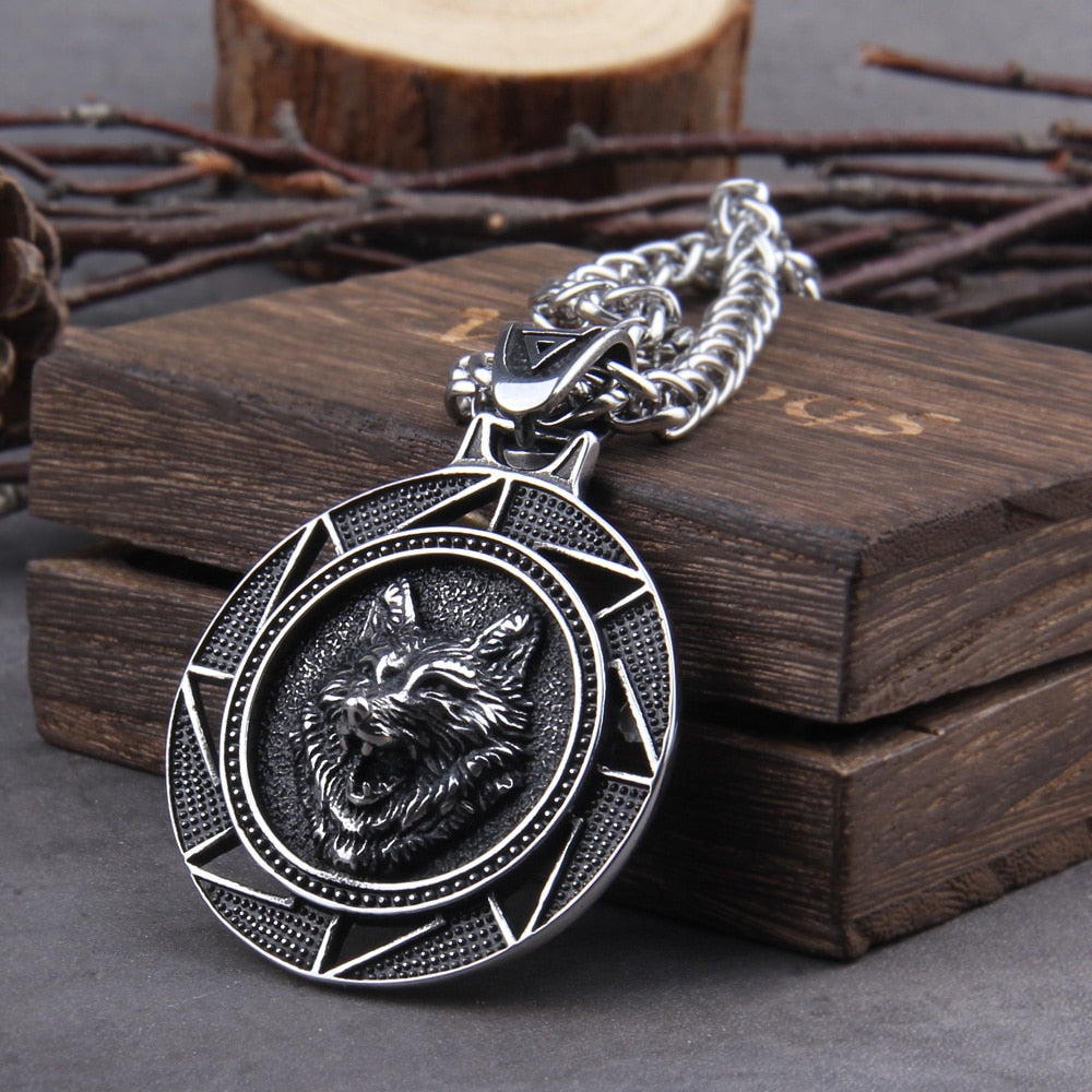 FENRIR, SON OF LOKI HEAVY PENDANT- STAINLESS STEEL - Forged in Valhalla