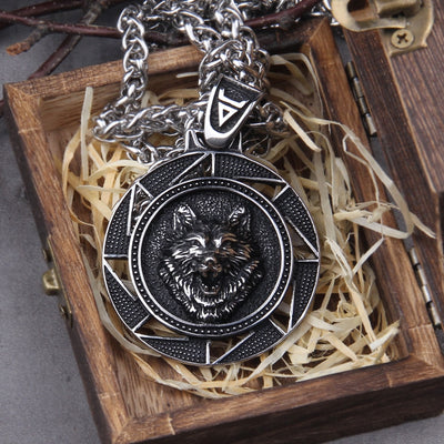 FENRIR, SON OF LOKI HEAVY PENDANT- STAINLESS STEEL - Forged in Valhalla