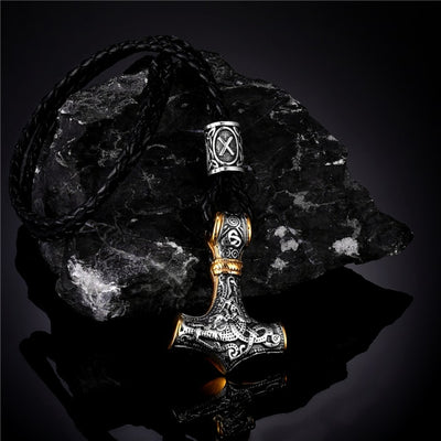 THORS HAMMER -RUNIC MJOLNIR - STAINLESS STEEL - Forged in Valhalla