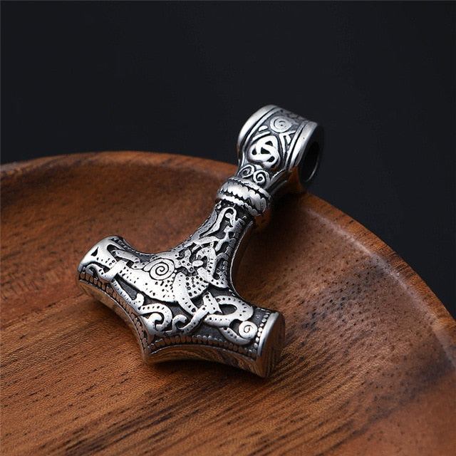 THORS HAMMER -RUNIC MJOLNIR - STAINLESS STEEL - Forged in Valhalla