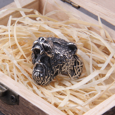 BERZERKERS BEAR SKIN RING- STAINLESS STEEL - Forged in Valhalla