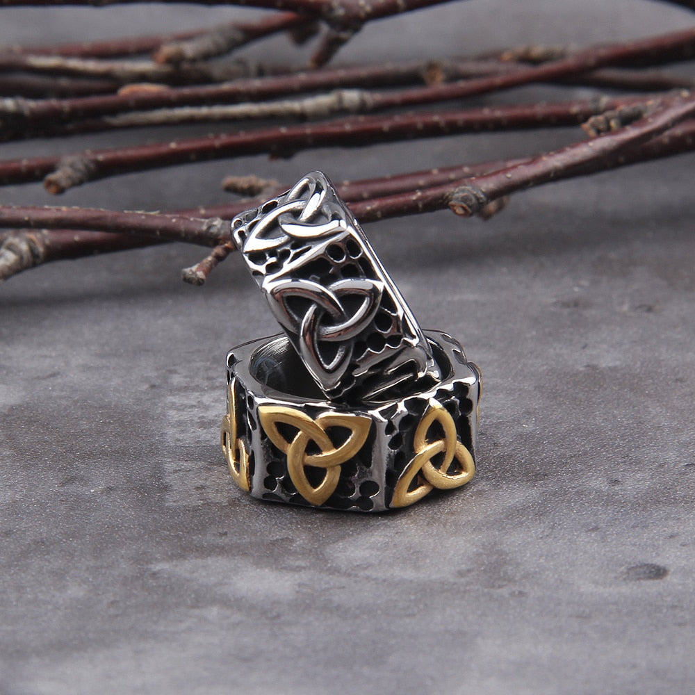 CELTIC KNOT ENTERAL RING- STAINLESS STEEL