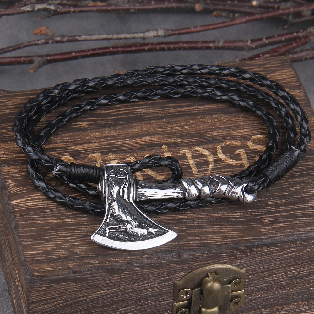 MULTIPLE VIKING STYLED BERZERKER AXE BRACELETS- STAINLESS STEEL - Forged in Valhalla