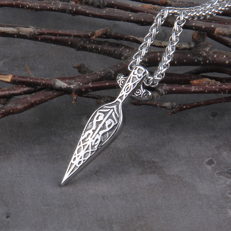 GUNGNIR, ODINS SPEAR OF WAR PENDANT- STAINLESS STEEL