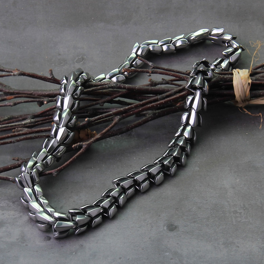JORMUNGANDR SCALE NECKLACE - STAINLESS STEEL - Forged in Valhalla