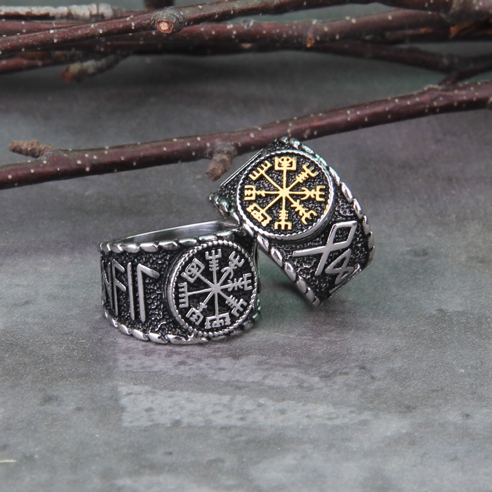 RUNIC RING OF AWE - STAINLESS STEEL