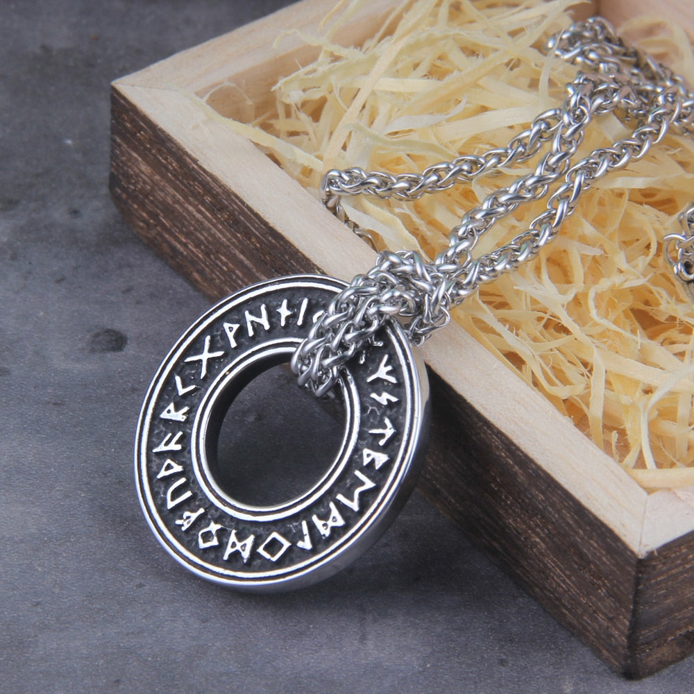 RUNIC CIRCLE OF PROTECTION AND VICTORY- STAINLESS STEEL - Forged in Valhalla