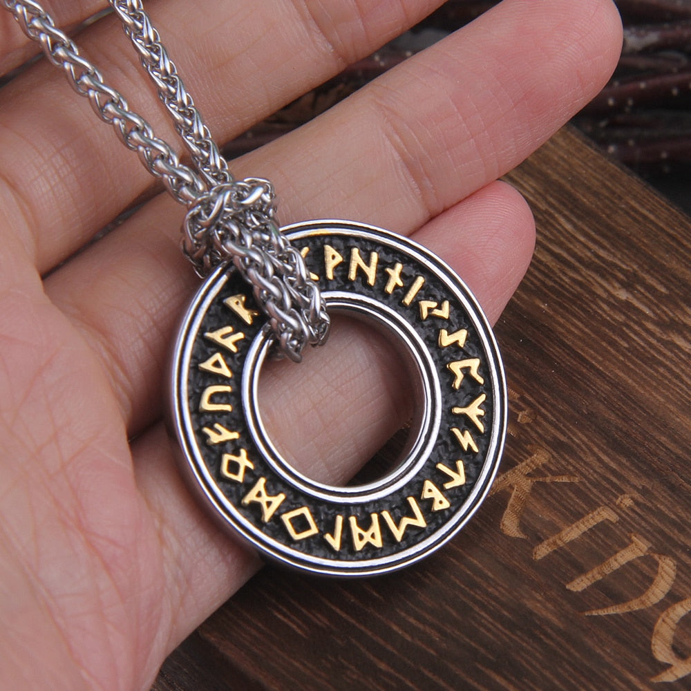 RUNIC CIRCLE OF PROTECTION AND VICTORY- STAINLESS STEEL - Forged in Valhalla