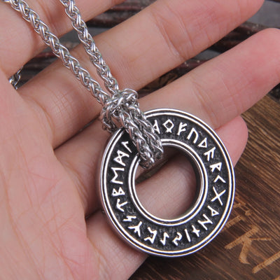 RUNIC CIRCLE OF PROTECTION AND VICTORY- STAINLESS STEEL - Forged in Valhalla