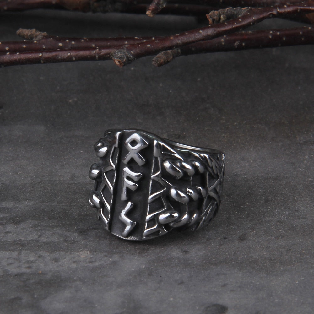 BREACH RUNE RING- STAINLESS STEEL