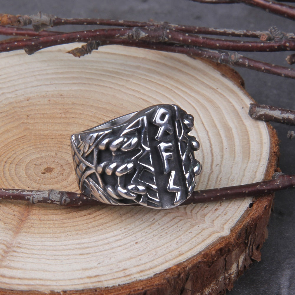 BREACH RUNE RING- STAINLESS STEEL