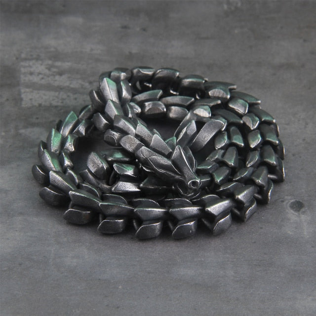 JORMUNGANDR SCALE NECKLACE - STAINLESS STEEL - Forged in Valhalla