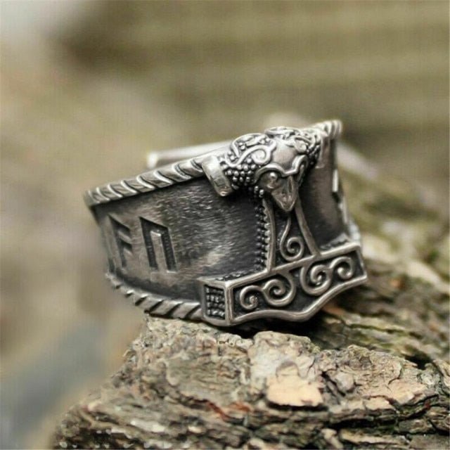 RUNIC NORSE HAMMER RING