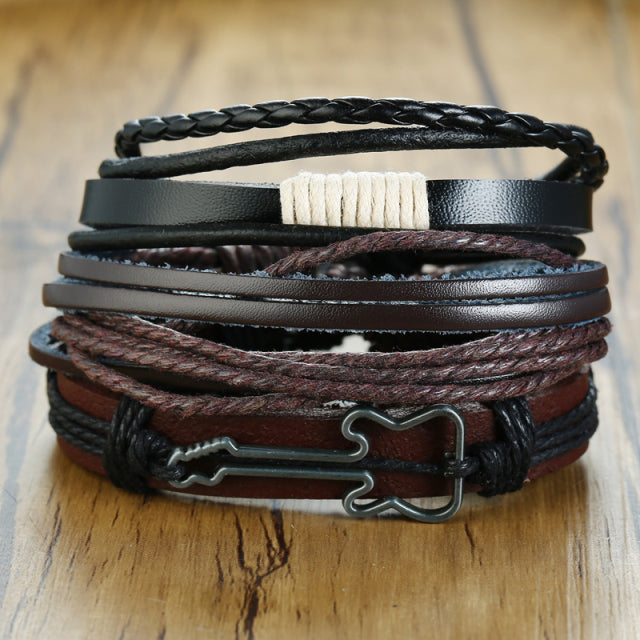 4PCS VIKING  BRACLETS- STAINLESS STEEL