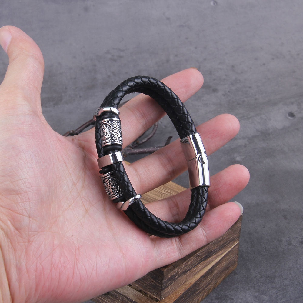 HANDMADE BRAIDED NORSE BRACELET- STAINLESS STEEL