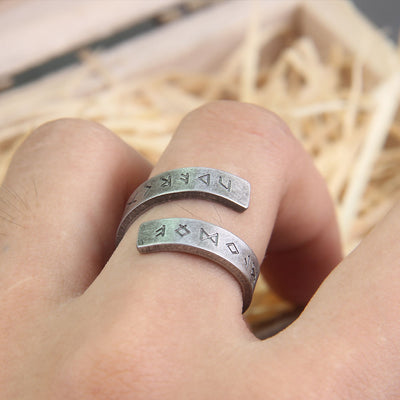 RUNIC ARCH RING - STAINLESS STEEL
