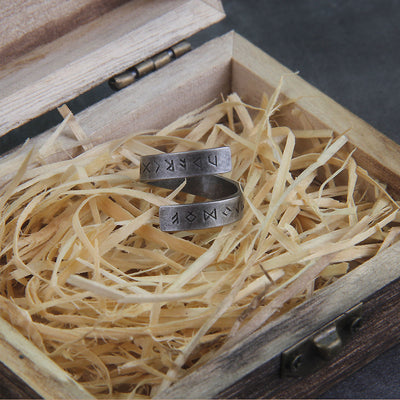 RUNIC ARCH RING - STAINLESS STEEL