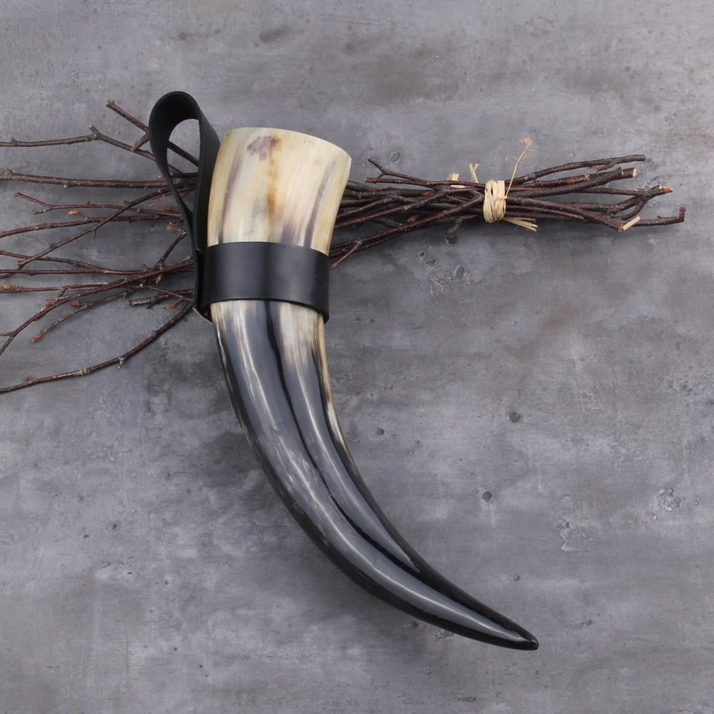 HANDCRAFTED VIKING DRINKING HORN